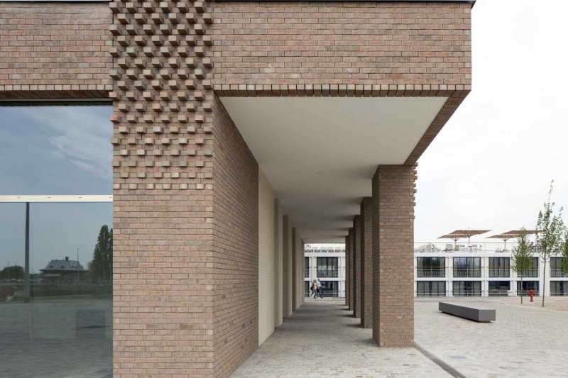 Modern brick facade