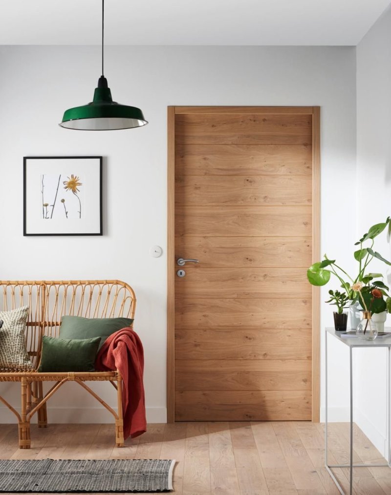 Wood door in the interior