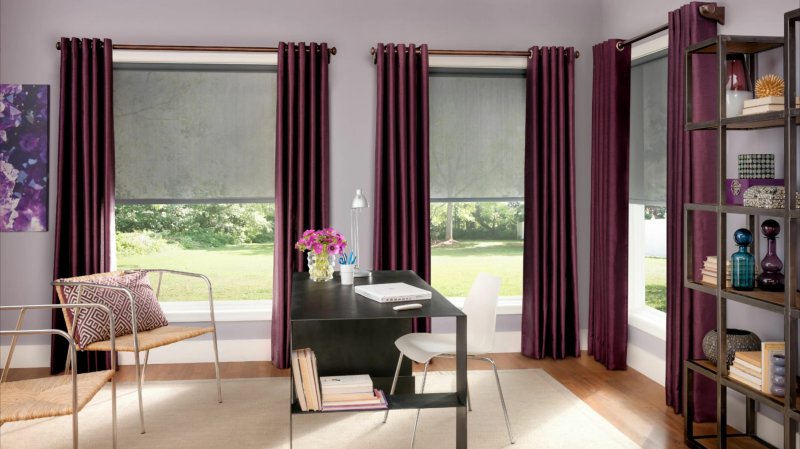 Blackout curtains in the interior