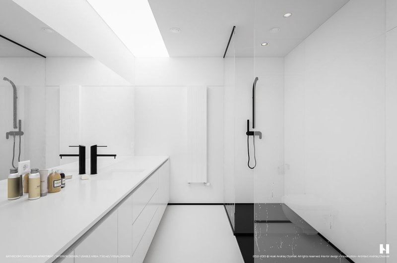 Bathroom in the style of minimalism