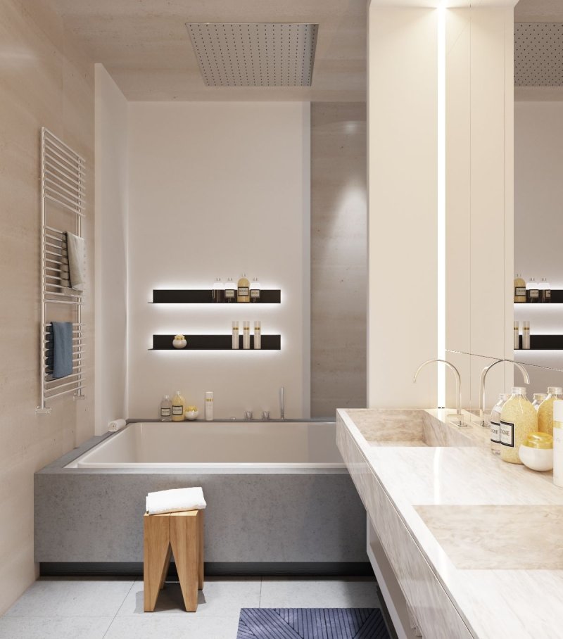 Bathroom in a modern design design