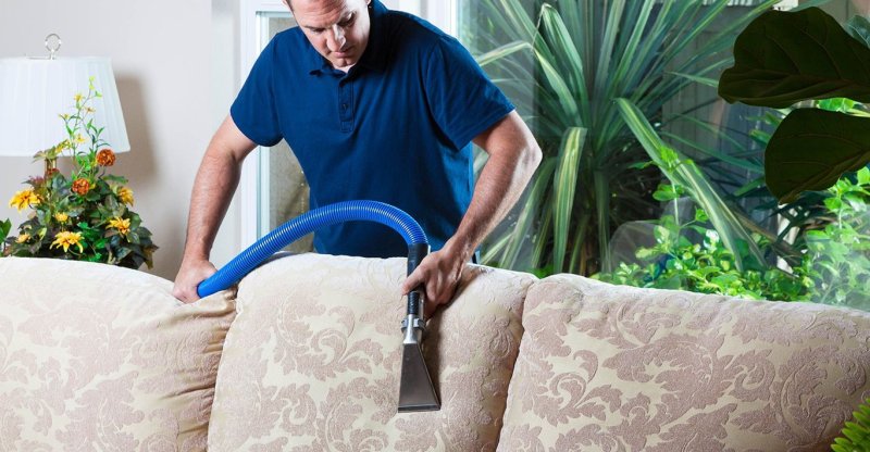 Dry cleaning of upholstered furniture