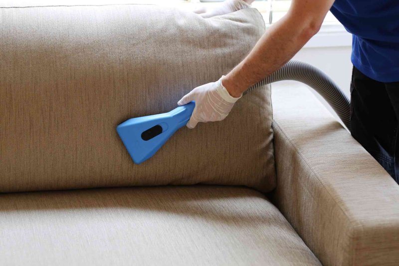 Cleaning the sofa