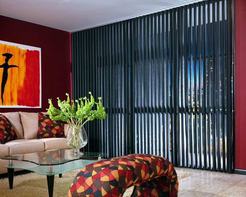 Vertical blinds in the interior