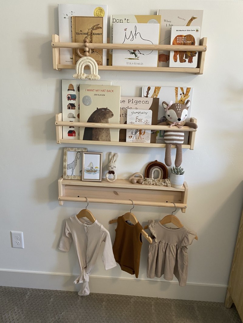 Shelves in the children's room