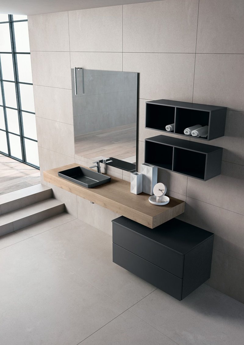 Modern furniture in the bathroom