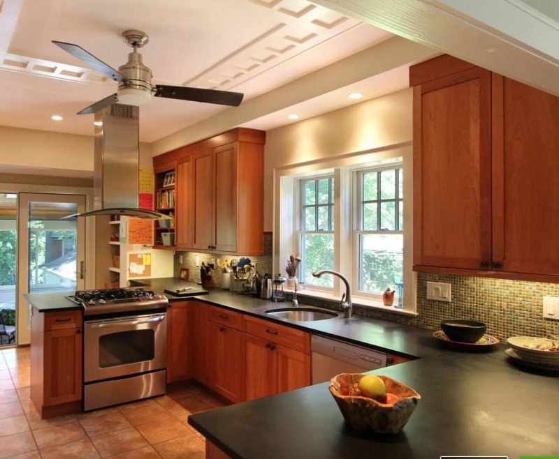 Kitchen design in a private house