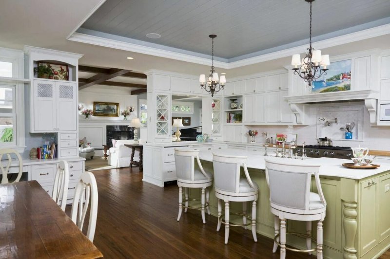 Kitchen living room in the style of Provence