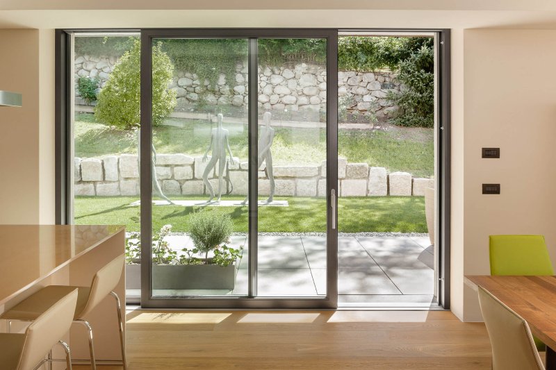 Sliding aluminum doors