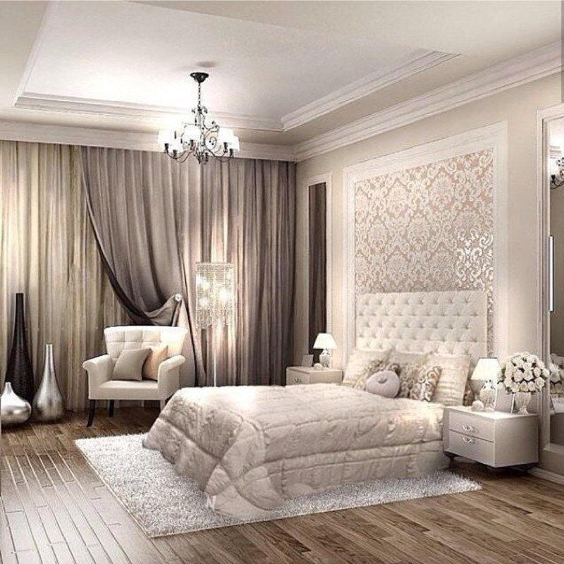 Bedroom in a modern classic style