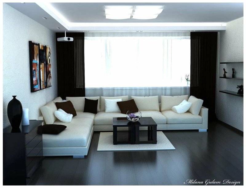 Living room with a corner sofa