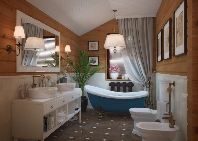 Bathroom in a country house