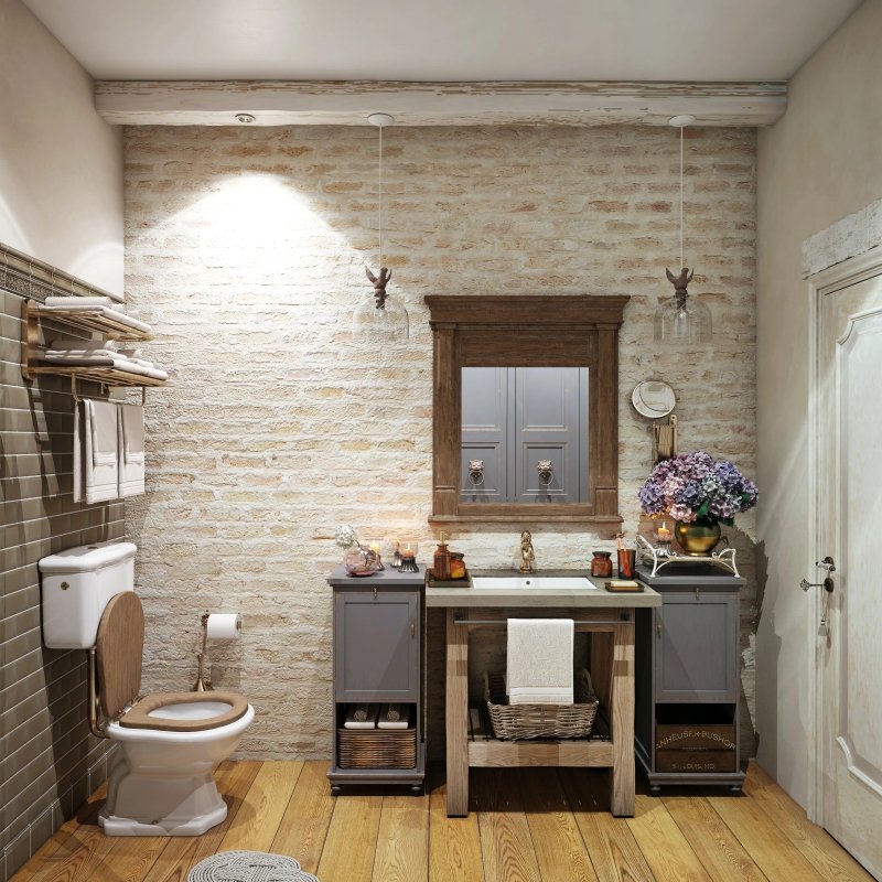 Loft -style bathroom