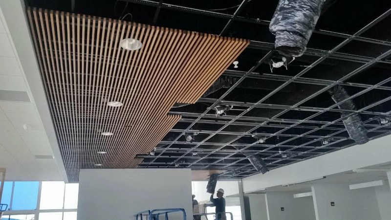 Cubated rack ceiling