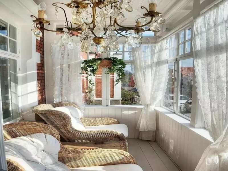 Panoramic balcony curtains