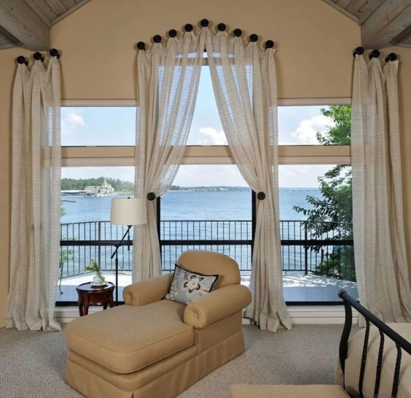 Panoramic window curtains