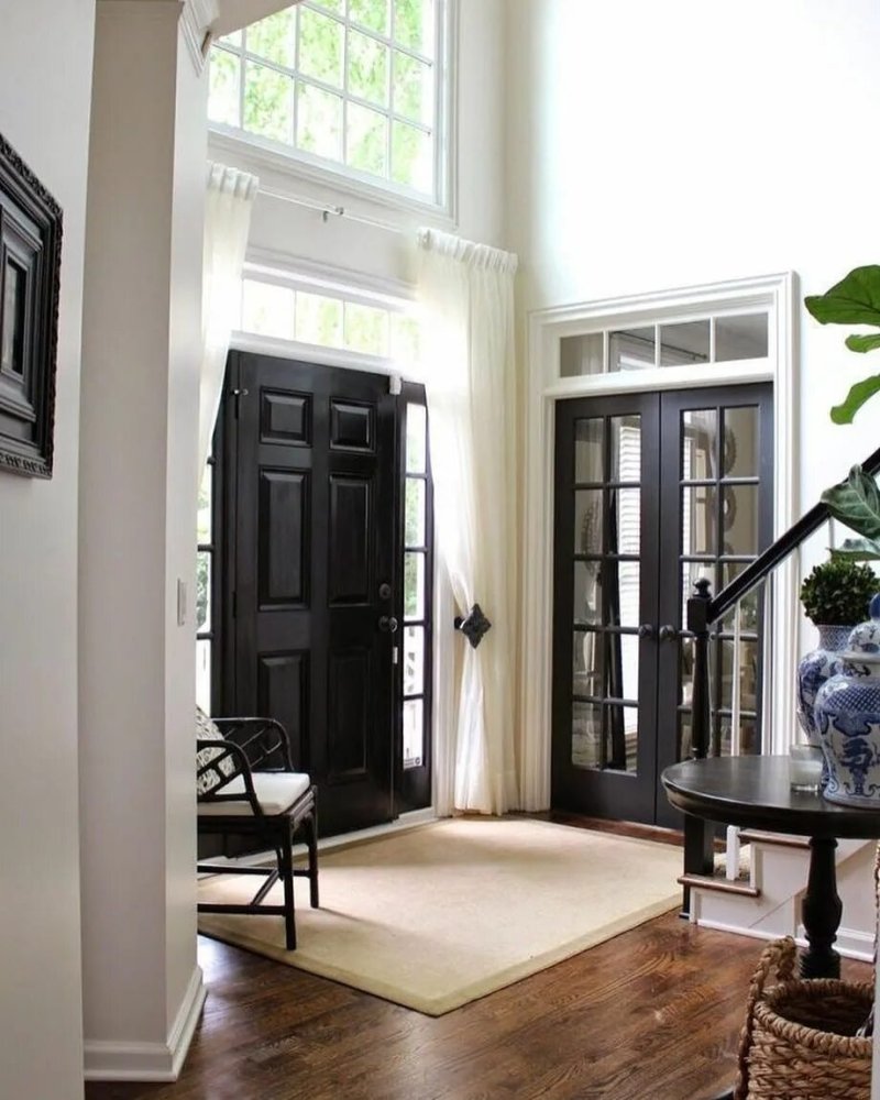 Black door interior