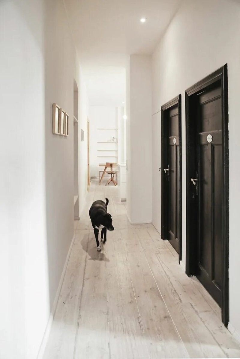 Black door interior