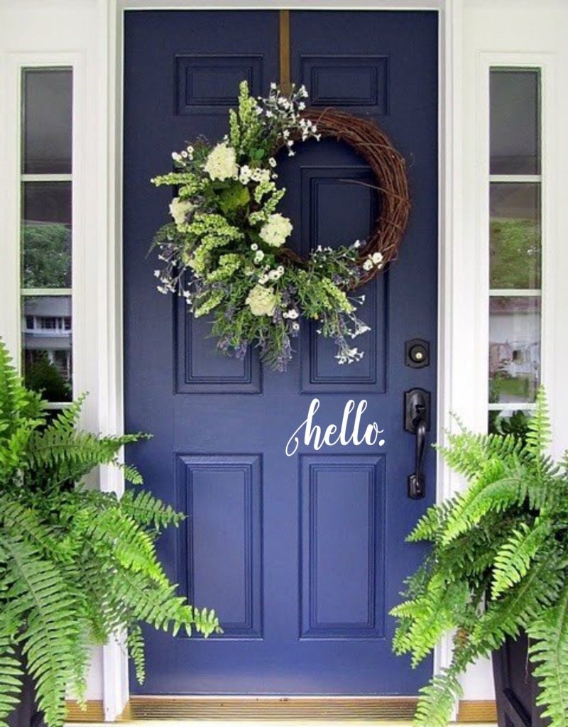 The decor of the front door