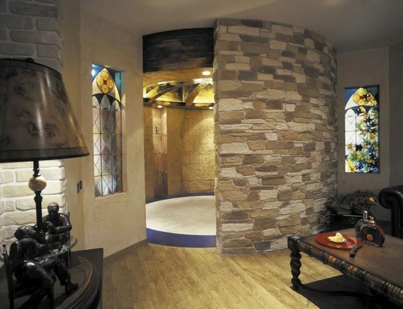 Room decoration with decorative stone