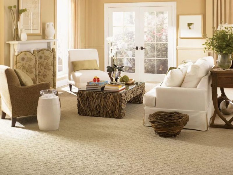 Carpet in the interior of the living room