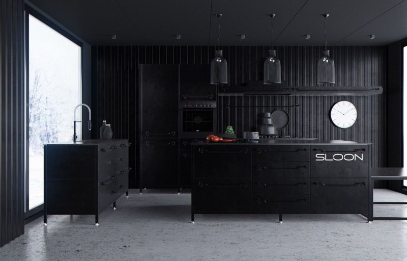 Black kitchen