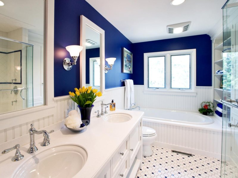 Blue bathroom