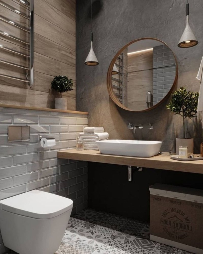 Loft -style bathroom