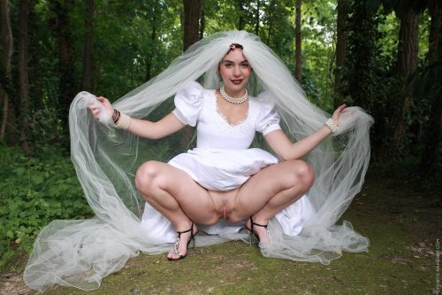 The bride under dress
