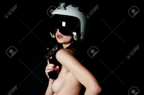 Girl in helmet