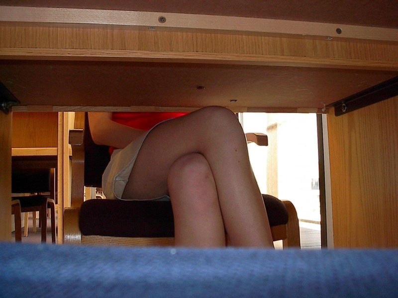 Hidden camera under the table