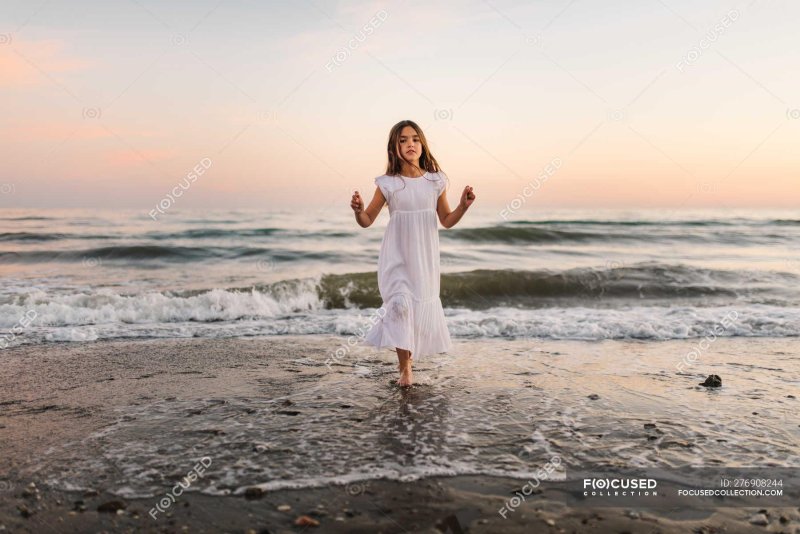 Girl in a white dress