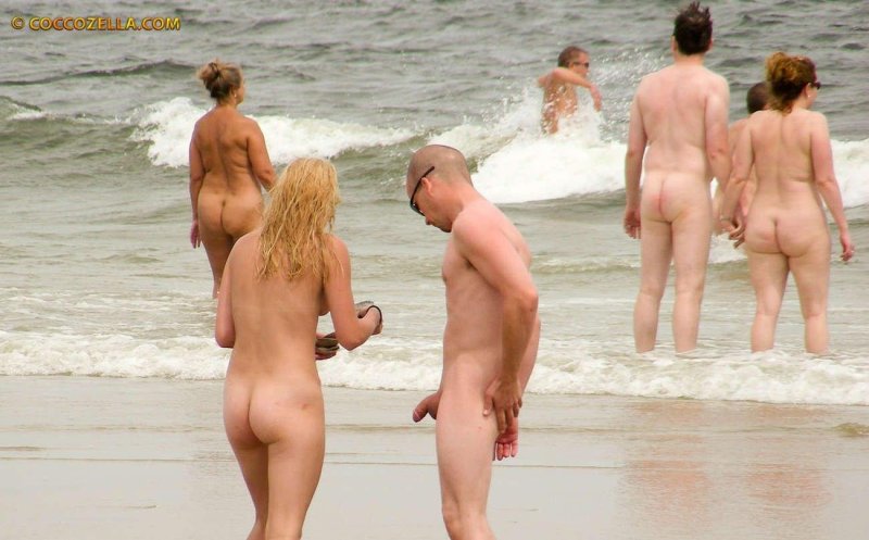 Naked families on the beach stood a member