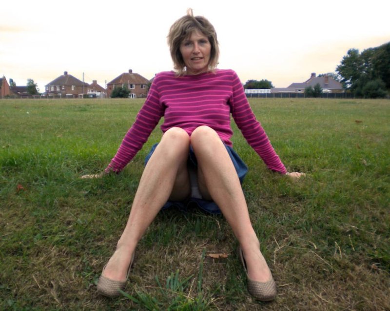 Under the skirt of elderly women