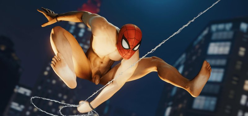 Naked man Spider without panties