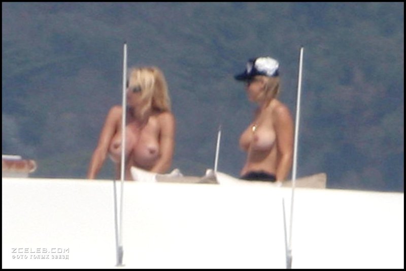 Pamela Anderson on a yacht