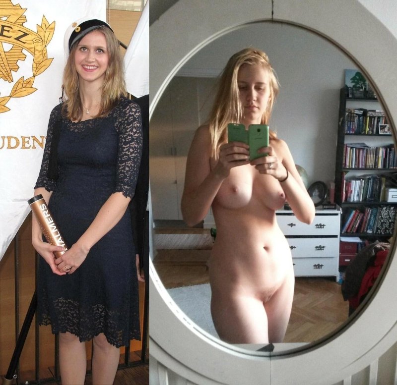 Dress undress selfie