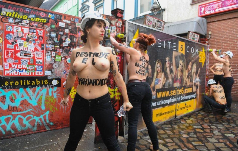 Femen activists in Spain