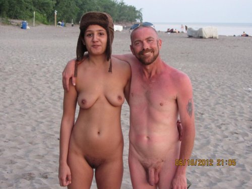Naked people on the beach