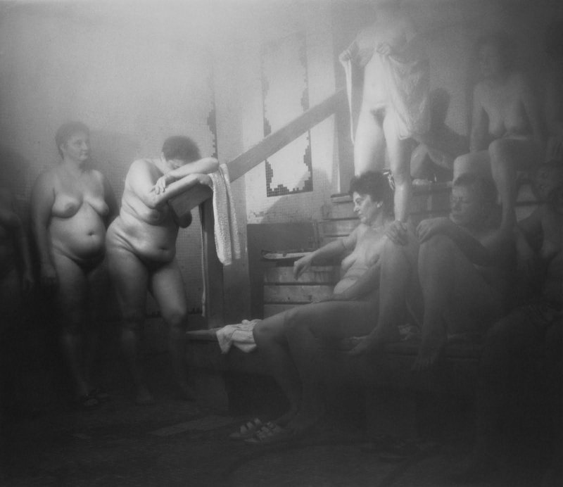 Naked women in the Soviet public bath