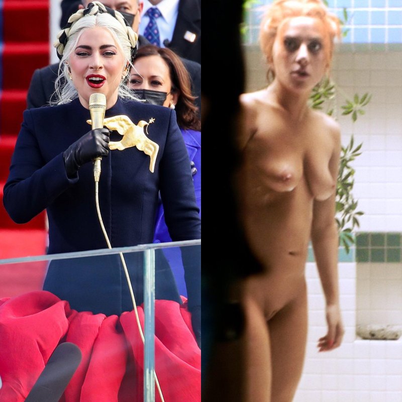 Lady Gaga at the inauguration