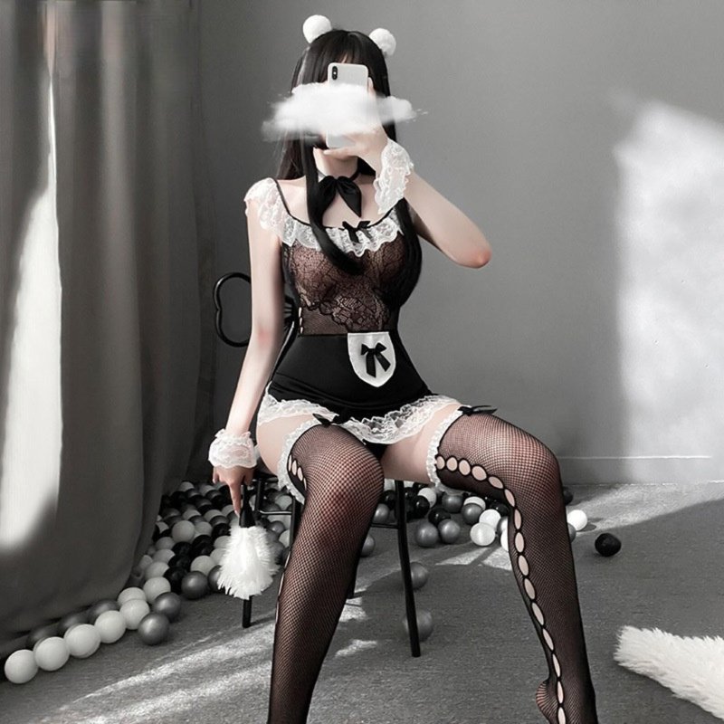 A maid cosplay costume