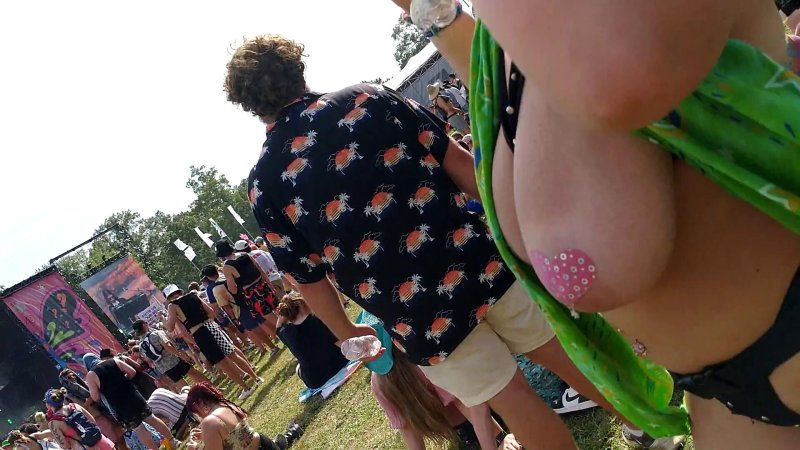 Big boobs at a party