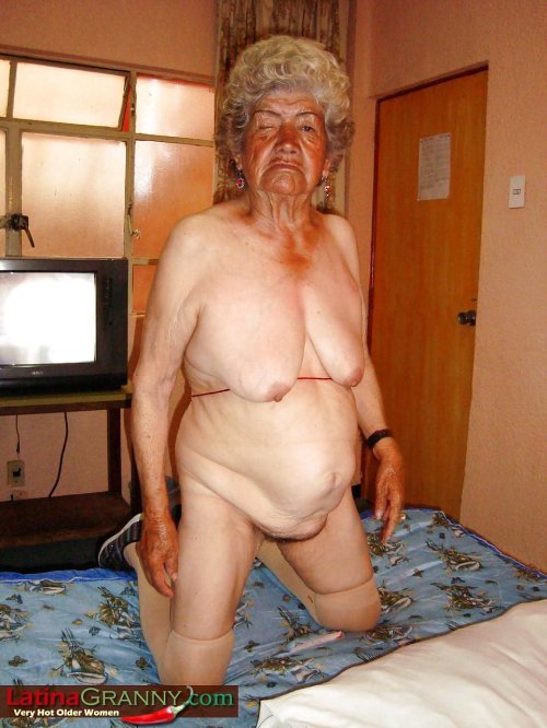 Naked old woman