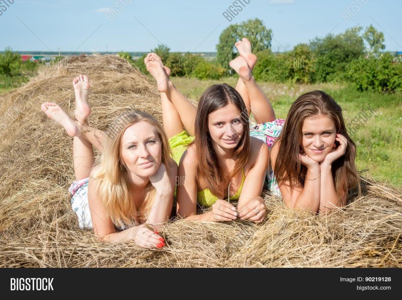 Two girls in the village