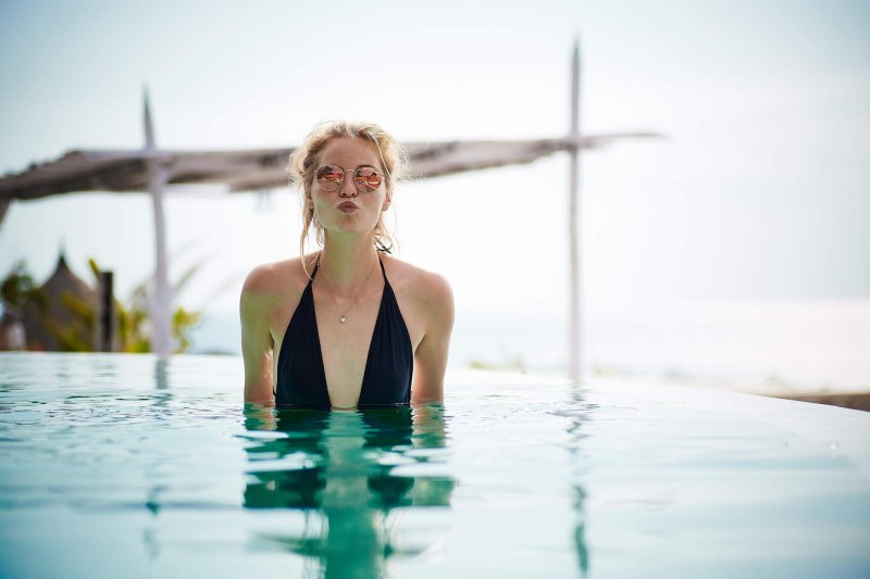 Girl in the pool