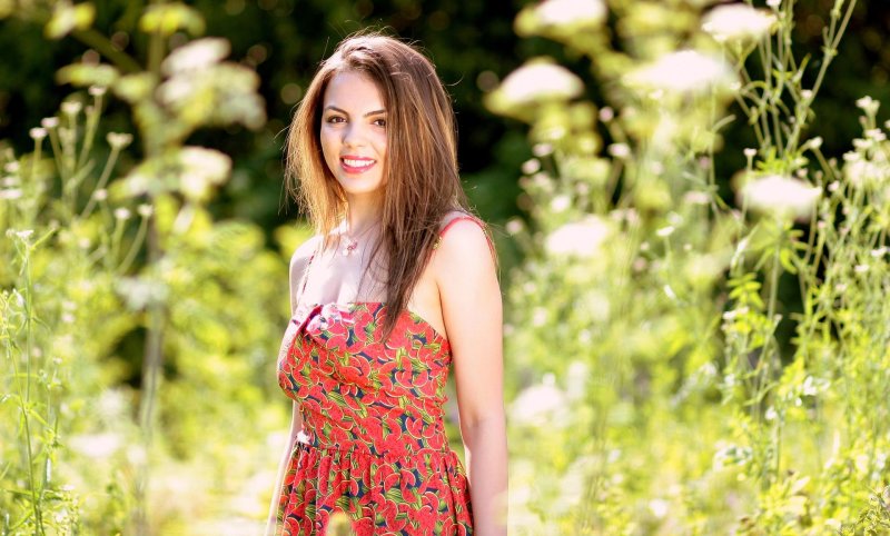 Beautiful girl in nature