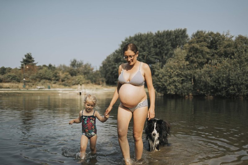 Pregnant in bikini