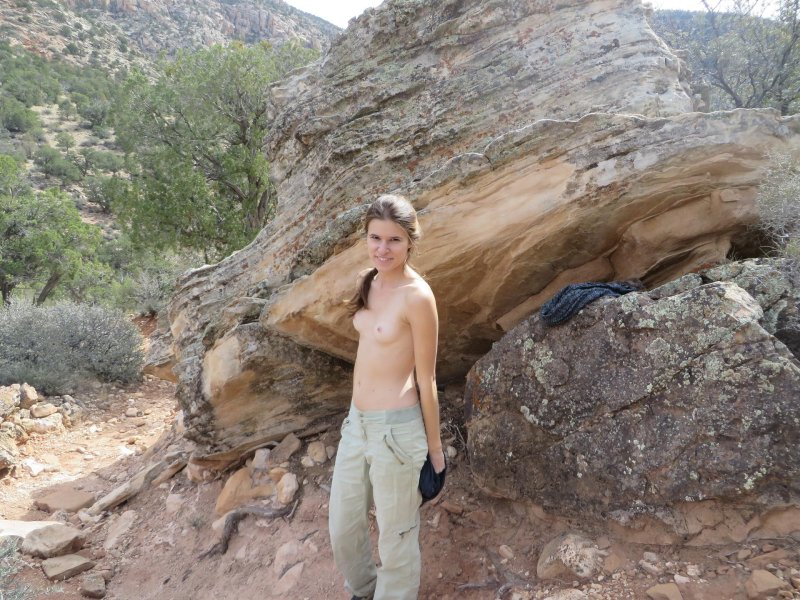 Naked tourists