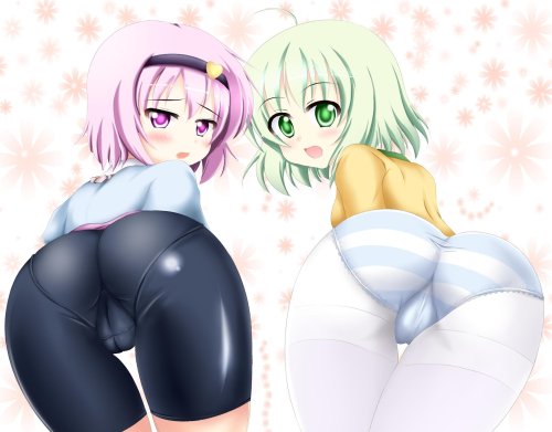 Anime girls in leggings Ero